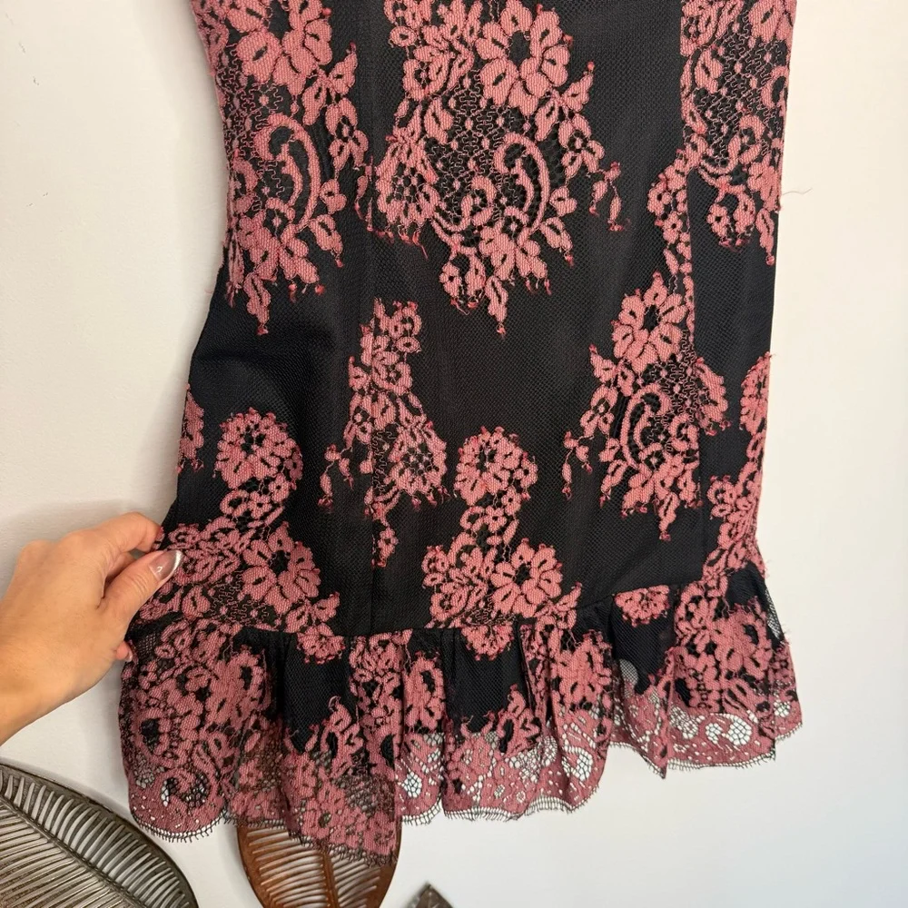 J5 NWT Revolve NBD Kayden Mini Dress in Clay‎ Pink & Black